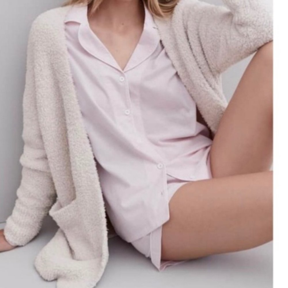 NWT Barefoot Dreams CozyChic Cardigan Almond L/XL